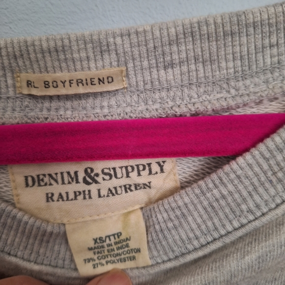 76.Denin&Supply Ralph Lauren  Boyfriend Sweatshirt - Picture 4 of 6